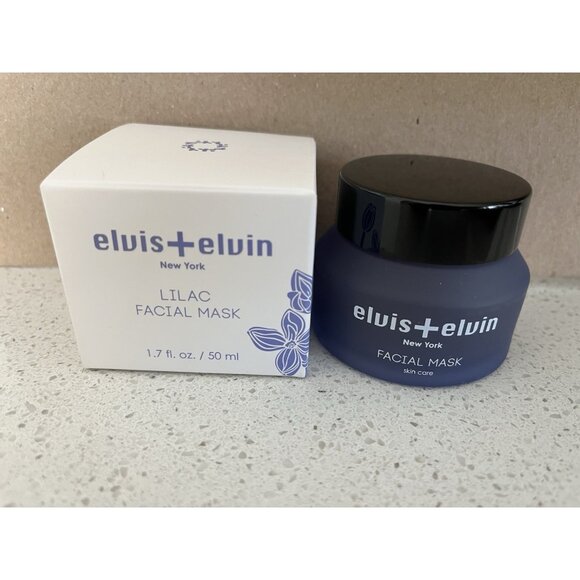 Elvis + Elvin New York Lilac Brightening Facial Mask 1.7 oz. New In Box - Picture 1 of 5